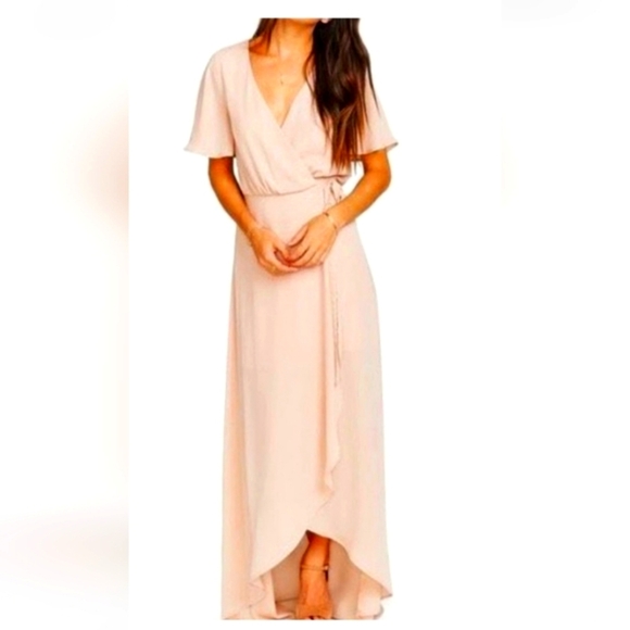 Show Me Your Mumu X-Small Wrap Dress - Elegant Blush - Picture 1 of 9